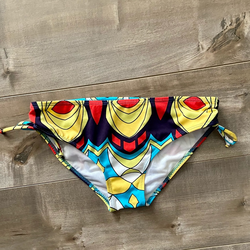Multi Color Abstract Print 2 Piece String Bikini - image 7